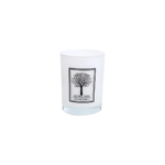 BOUGIE PARFUMEE BLANCHE AROMA TREE EN VERRE NOIR 550 G