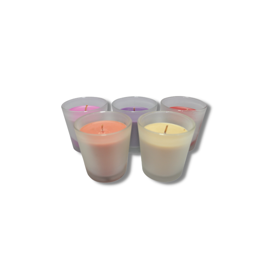 BOUGIE POT VERRE AROMATISE 7.5X7.5 CM BOUGIE POT VERRE AROMATISE 7.5X7.5 CM