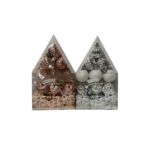 BOULE DE NOEL ARGENTE ROSE GOLD 20 PSC