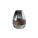 BROWNIE VASE EN VERRE GRIS PF 15x24CM