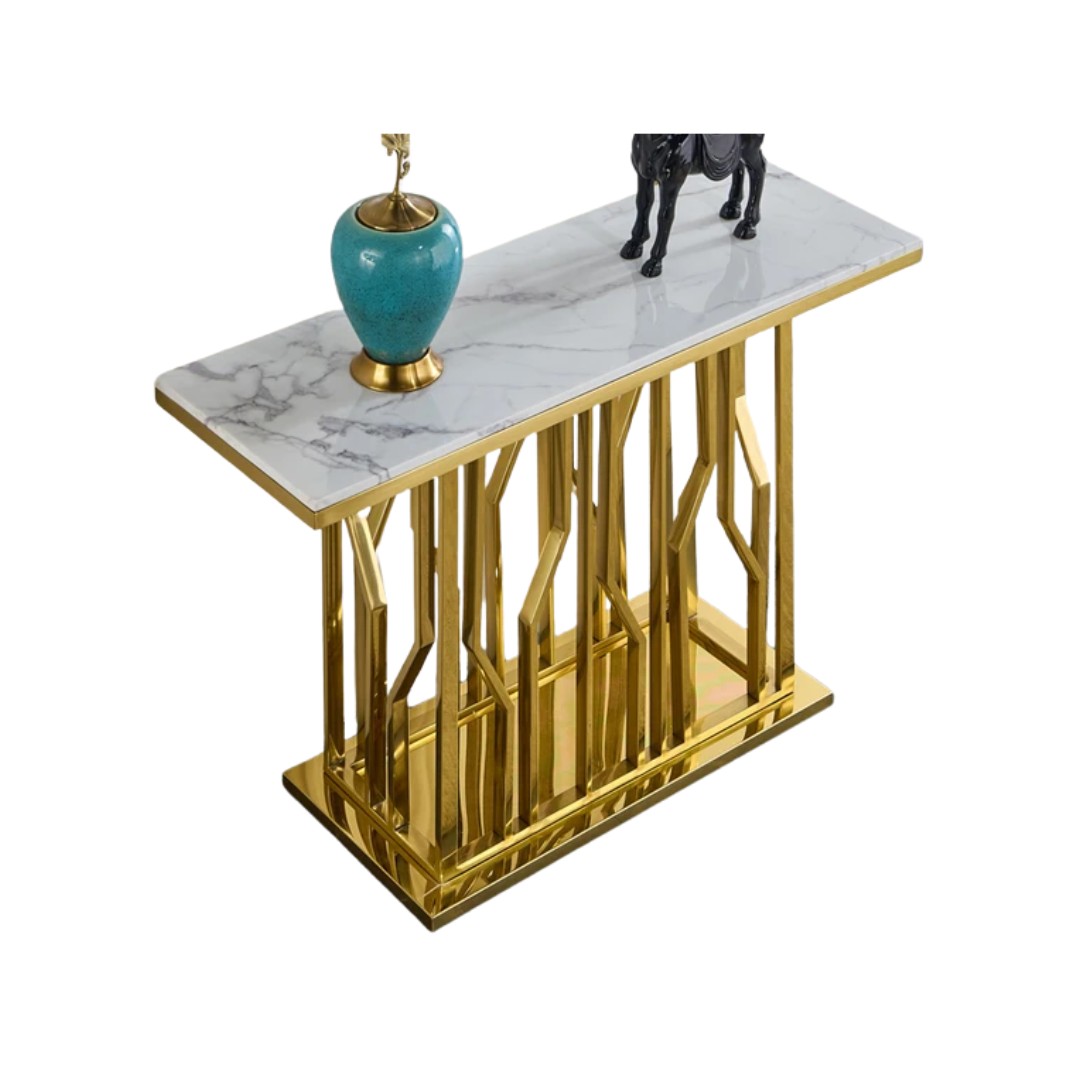 BUFFET LUXURY EN MARRE BLANC PIDS  GEOMETRIQUE  EN ACIER