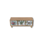 Boite de rangement 3 tiroirs Flamant Rose