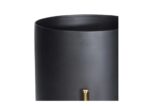 CACHE POT METAL SUR PIED METAL DORE