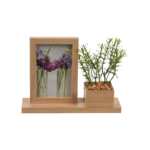 CADRE A POSER  AVEC POT FLEUR EN BOIS