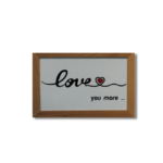 CADRE LOVE AVEC SERIGRAPHIE ET CODE 24X12 CM