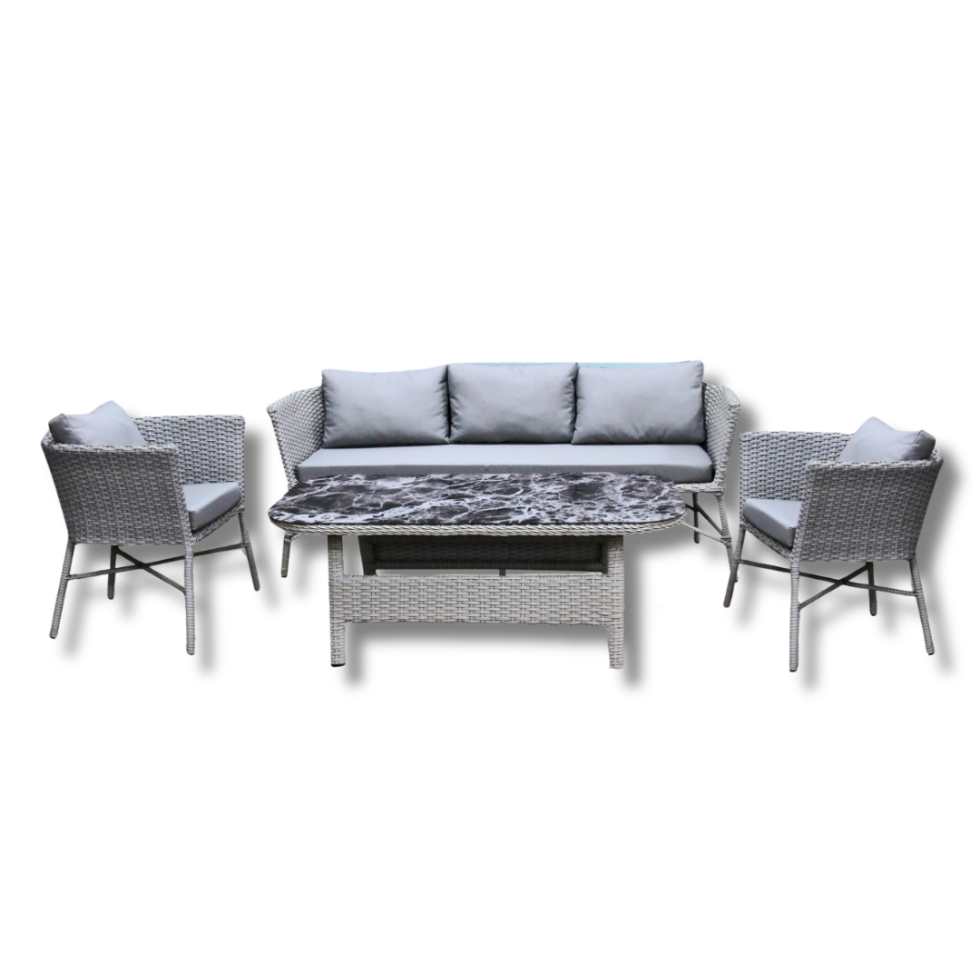 CALIFORNIA SALON 3+1+1+TABLE BASSE STRUCTURE ALUMINUM CALIFORNIA SALON 3+1+1+TABLE BASSE STRUCTURE ALUMINUM