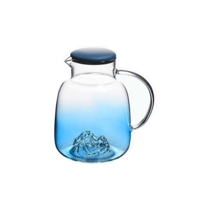 CARAFE EN VERRE 1.5L COUVERCLE BLEU