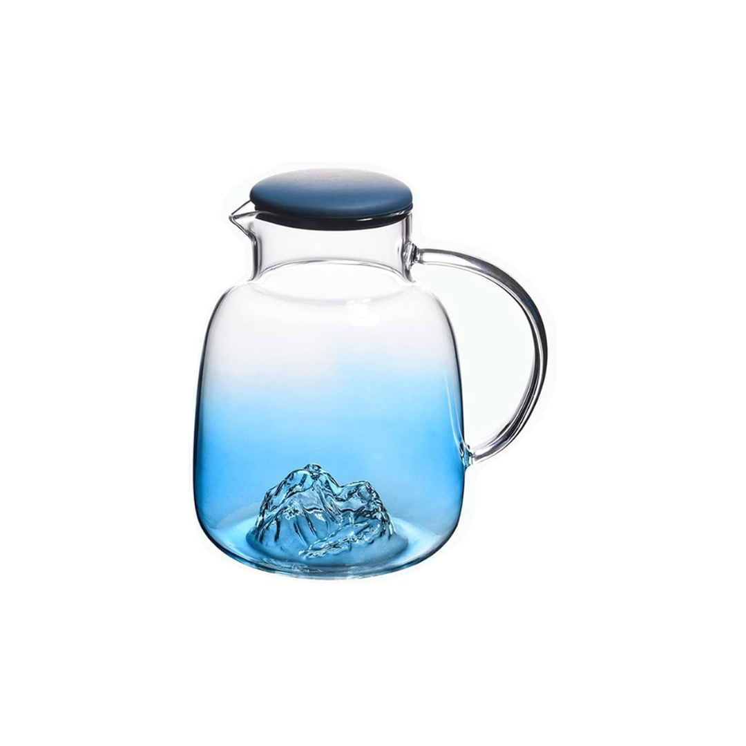 CARAFE EN VERRE 1.5L COUVERCLE BLEU CARAFE EN VERRE 1.5L COUVERCLE BLEU