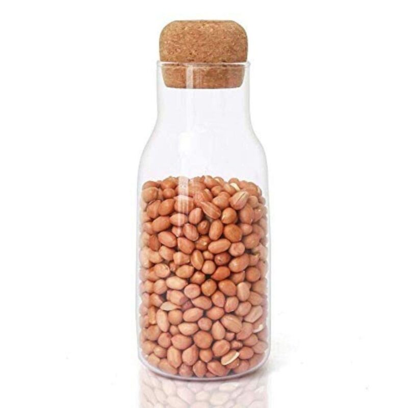 CARAFE EN VERRE AVEC COUVERCLE EN BAMBOU 1200ML