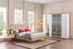 CELINE PACK LIT 160X200 AVEC RANGEMENT+2 CHEVETS