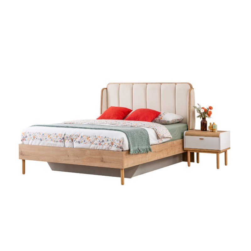 CELINE PACK LIT 160X200 AVEC RANGEMENT+2 CHEVETS