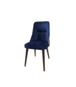 CHAISE PERLA PIED BOIS - Bleu
