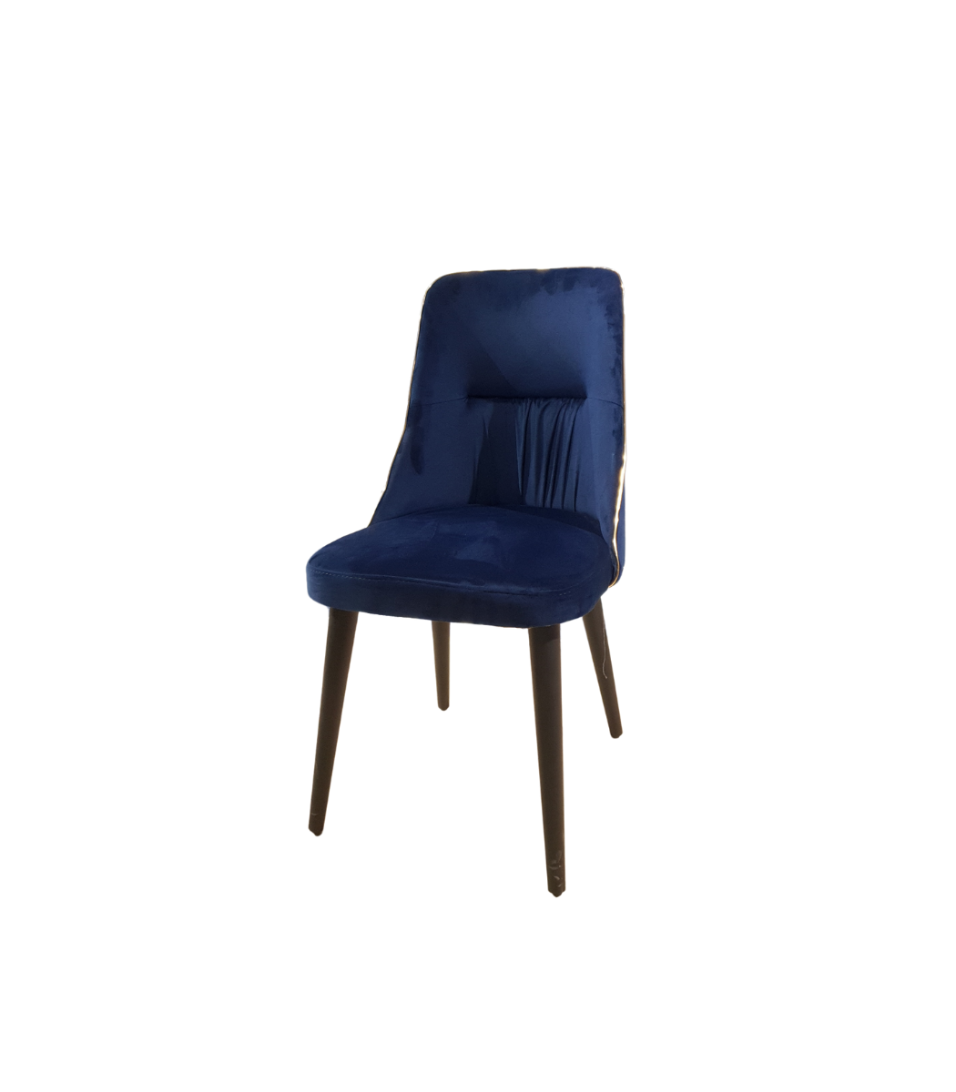 CHAISE PERLA PIED BOIS - Bleu CHAISE PERLA PIED BOIS - Bleu