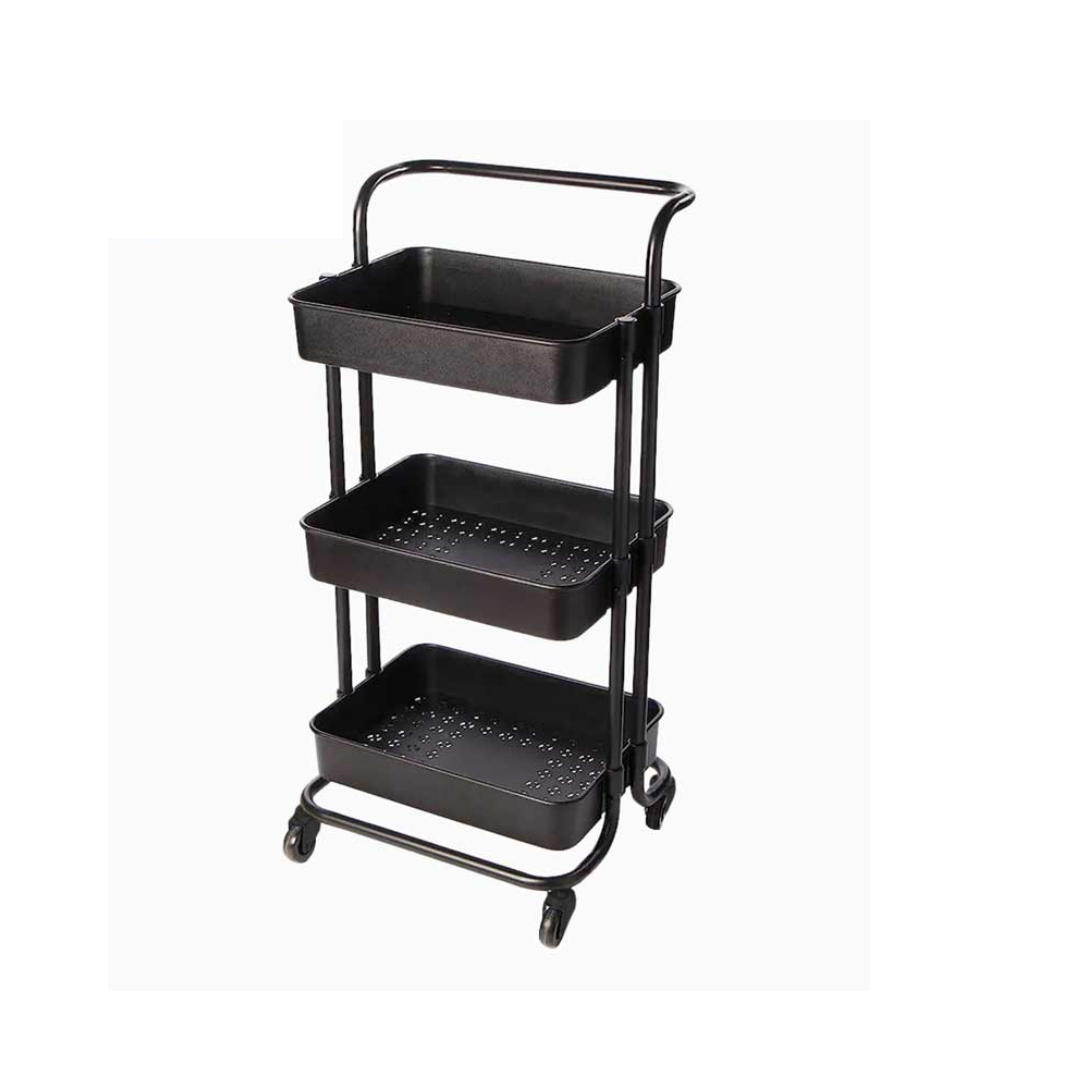 CHARIOT DE RANGEMENT 3 NIVEAUX EN METAL 39x29x88CM CHARIOT DE RANGEMENT 3 NIVEAUX EN METAL 39x29x88CM