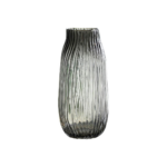 CINZA VASE EN VERRE AMBRE  29.5x17CM