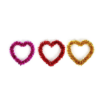 COEUR GUIRLANDE DE NOEL 33X33 CM