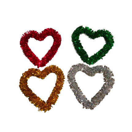 COEUR GUIRLANDE DE NOEL 33X33 CM