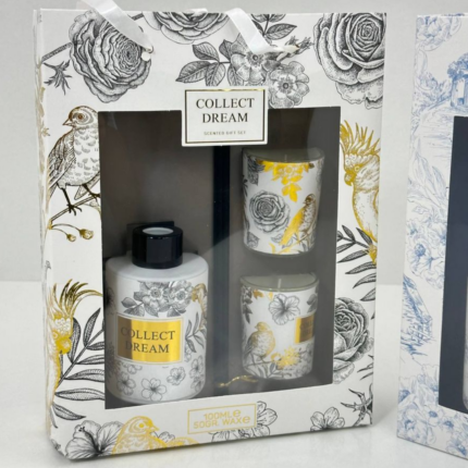 COFFRET COLLECT DREAM GOLD 2 BOUGIES PARDUMEES+ DIFFUSEUR