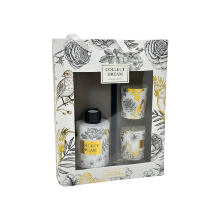 COFFRET COLLECT DREAM GOLD 2 BOUGIES PARDUMEES+ DIFFUSEUR