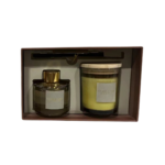 COFFRET GUSTA BOUGIE 820G  + DIFFUSEUR 100ML+7X8CM  SENTEUR HONEY