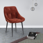CUTOS CHAISE BRIQUE AVEC PIEDS NOIR