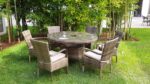 CAPRI 130CM RONDE SALLE A MANGER + 6 CHAISES