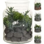 PLANTE ARTIFICIEL  A POT EN VERRE