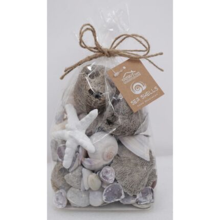 SACHET MELANGE COQUILLAGE GREY (L12XH16CM)