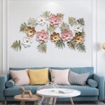 DECORATION MURALE 3D FLORAL 140X80X5 CM