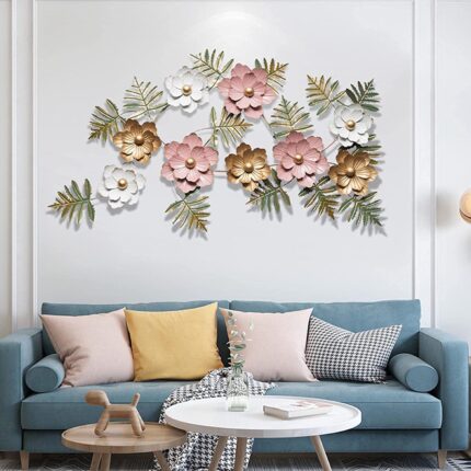 DECORATION MURALE 3D FLORAL 140X80X5 CM
