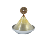 DOME TAJINE EN VERRE ARGENTE