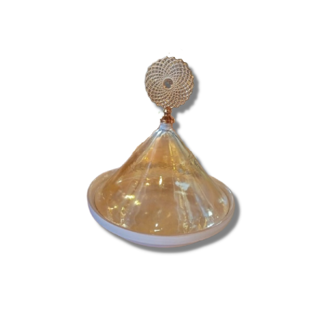 DOME TAJINE EN VERRE DORE DOME TAJINE EN VERRE DORE