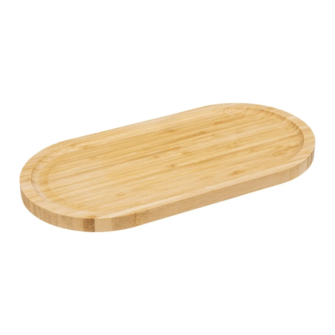 PLATEAU DE PRESENATTION  OVAL EN BOIS  40x15x1,5 CM
