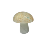 SHAMPIGNON LAMP LED EN VERRE  MOUCHTE  BRICK / BLANC 23x23x26cm