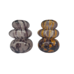 TOTEM VASE MOUCHTE BRICK /MARRON 13.5x13.5x19CM