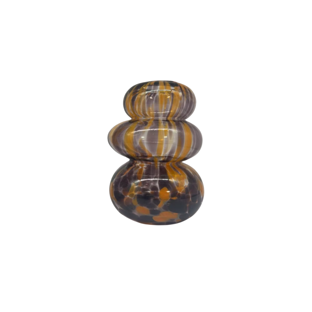 TOTEM VASE MOUCHTE BRICK /MARRON 13.5x13.5x19CM TOTEM VASE MOUCHTE BRICK /MARRON 13.5x13.5x19CM