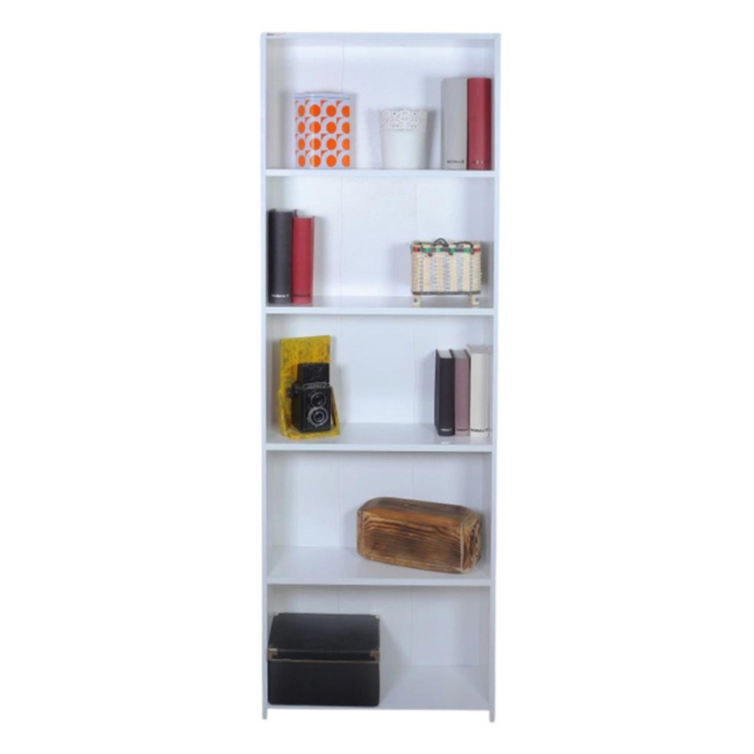 Design sans titre (3) BIBLIOTHEQUE 5 NIVEAUX BLANC 20*56*170 CM – Image 1
