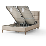 TESLA SOMMIER AVEC RANGEMENT+MATELAS+LINGE DE LIT
