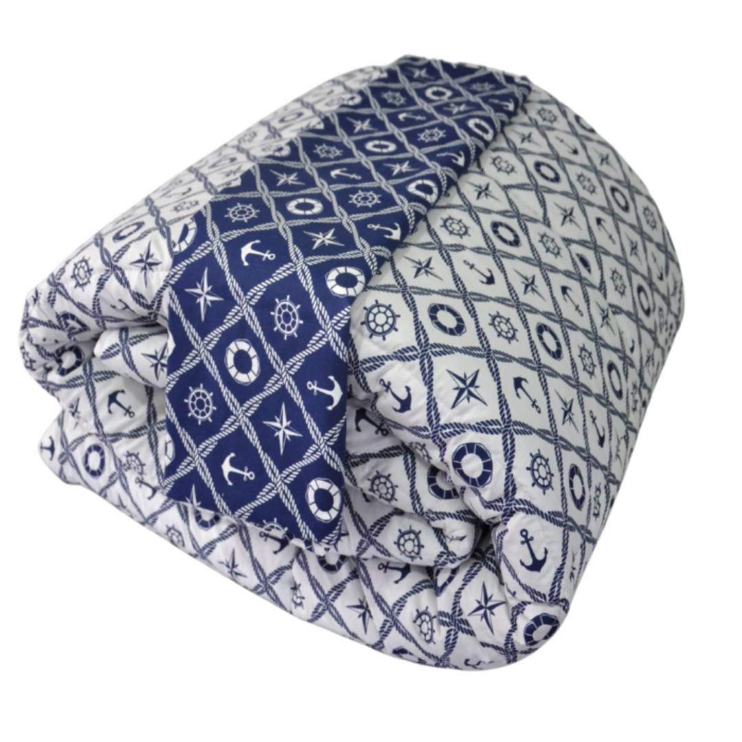 Design sans titre (9) PARRURE COUETTE MARIN 2PL 220X240 POLYCOTTON 50/50 120 GRS/M2 – Image 1