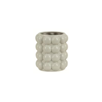 VASE BOUBLE GF 13CM BLANC CREME