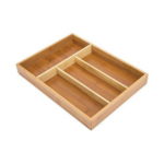 RANGEMENT DE 4 COMPARTIMENTS EN BAMBOU 32x25x4 CM