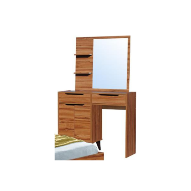EMA COMMODE 2 TIROIRS 98X40X86 CM COULEUR NOYER