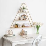 ETAGERE METAL TRIANGULAIRE GOLD