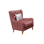 FAUTEUIL ELSA CAPITONNE - saumon