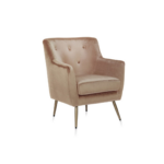 FAUTEUIL VITO VELOURS BEIGE