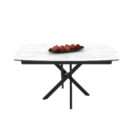FILIS SET DE TABLE EXTENSIBLE BLANC+ 6 TUFI CHAISES