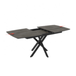 FILIS SET DE TABLE EXTENSIBLE NOIR + 6 TUFI CHAISES