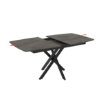 FILIS SET DE TABLE EXTENSIBLE NOIR + 6 TUFI CHAISES