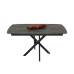FILIS SET DE TABLE EXTENSIBLE NOIR + 6 TUFI CHAISES
