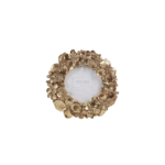FLORAL CADRE PHOTO POLYRESINE DOREE 15.4x14.8x2 CM